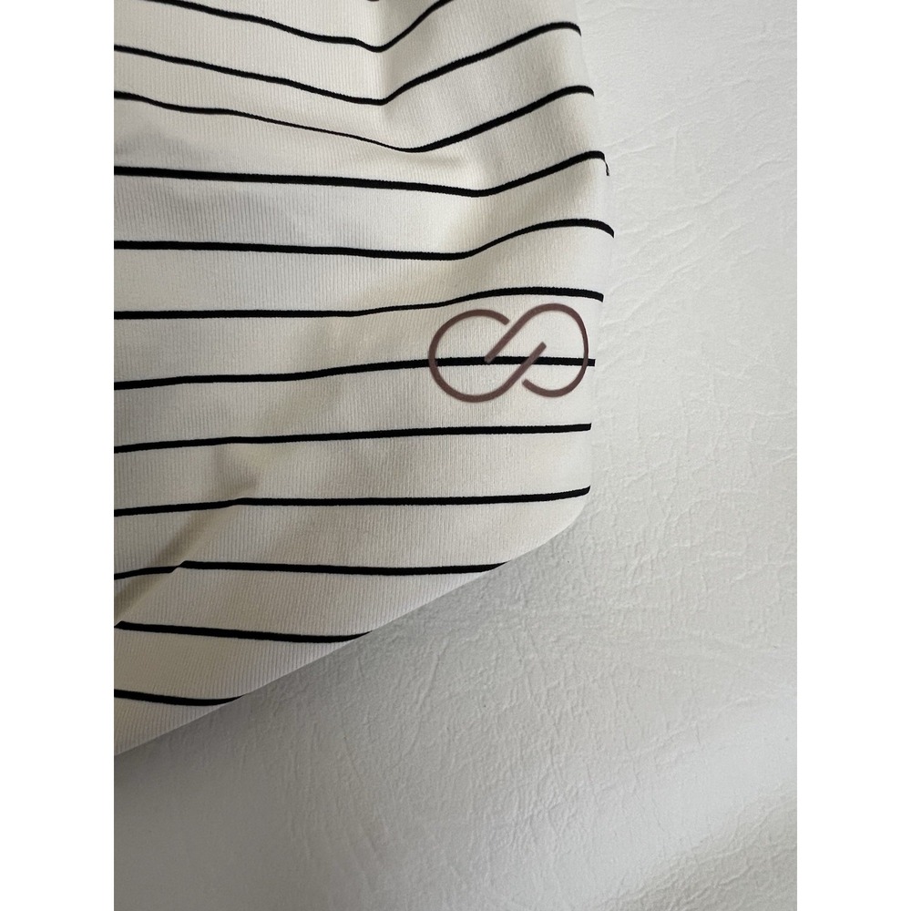Calia By Carrie Underwood Small White Black Striped Swim Top Paded Beach Vacay - Picture 4 of 5